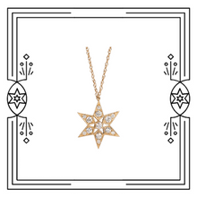 Load image into Gallery viewer, FANCY STAR NECKLACE - 14K YG, DIAMONDS