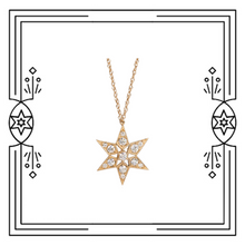 Load image into Gallery viewer, FANCY STAR NECKLACE - 14K YG, DIAMONDS
