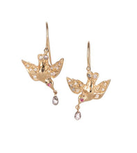 Load image into Gallery viewer, DIAMOND STUDDED BIRDS WITH BRIOLETTES
