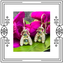Load image into Gallery viewer, TOURMALINE BUG EARRINGS

