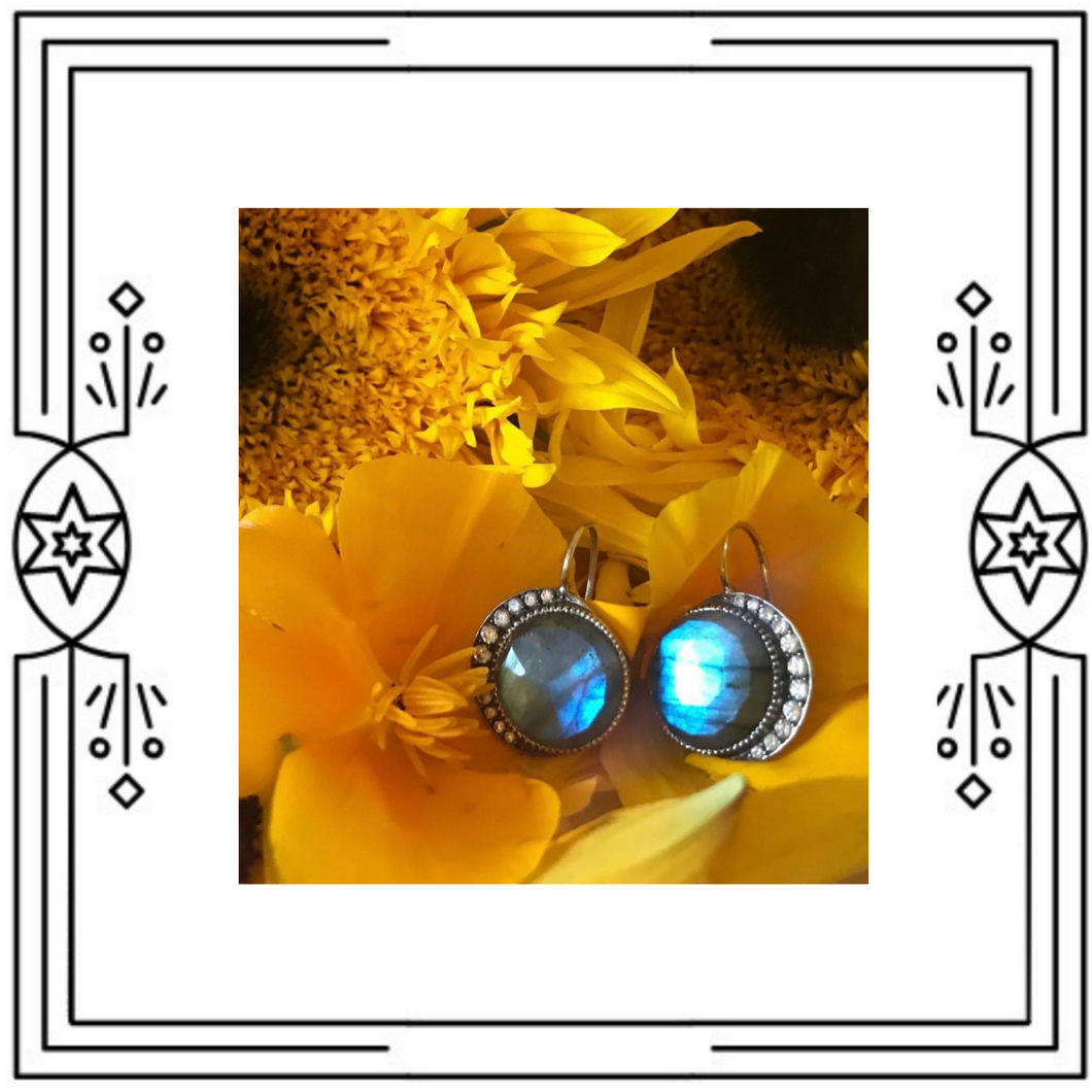FULL BLUE MOON DANGLE EARRINGS