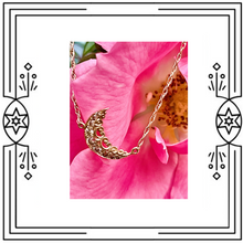 Load image into Gallery viewer, FILIGREE CRESCENT MOON NECKLACE
