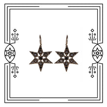 Load image into Gallery viewer, FANCY STAR EARRINGS - BLACK DIAMONDS (PRE-ORDER)
