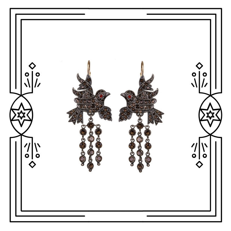 BAROQUE BIRD EARRINGS (PRE-ORDER)