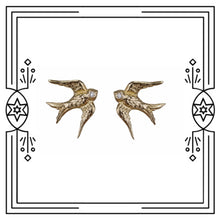 Load image into Gallery viewer, CARVED DIAMOND BIRD STUDS (Pre-Order)

