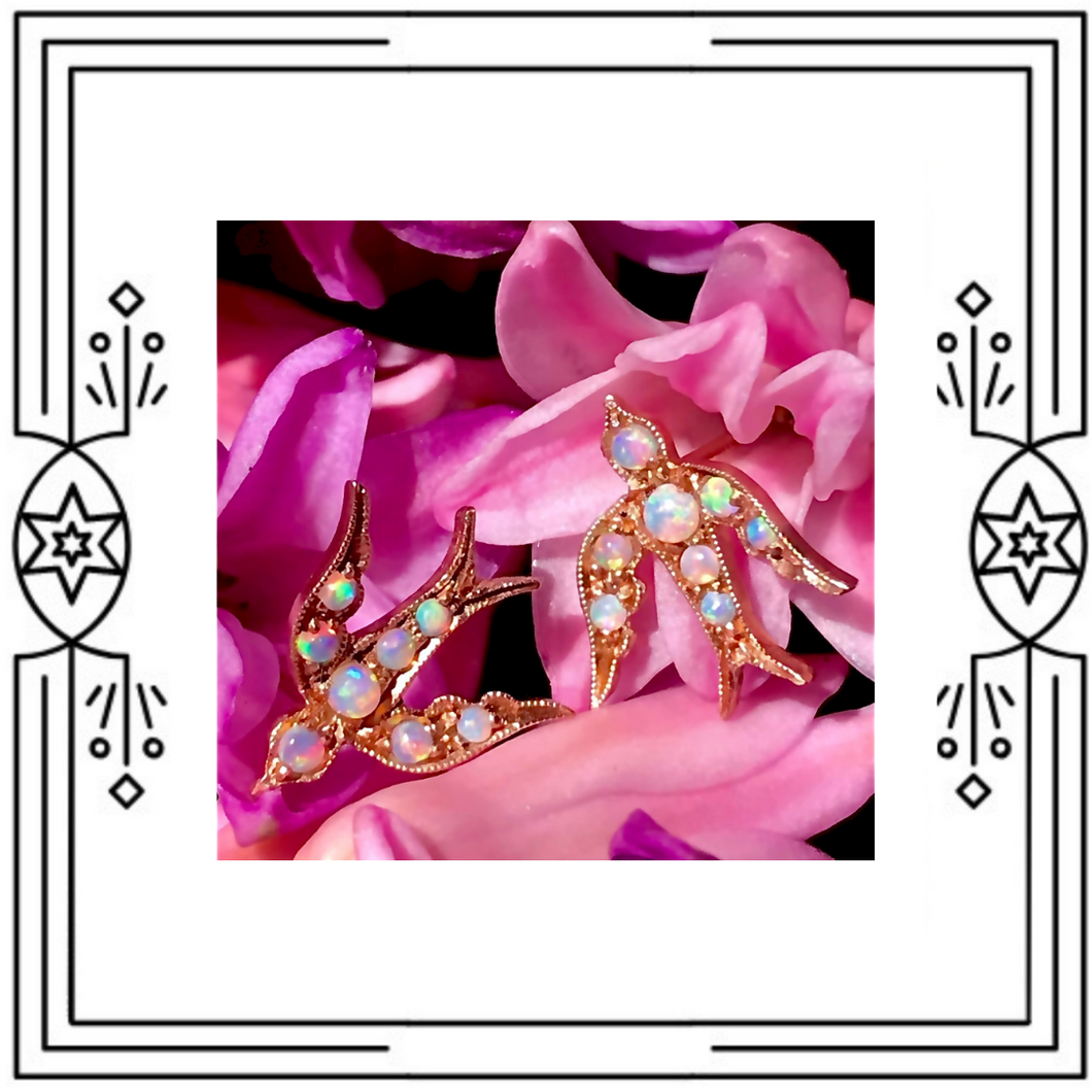 OPAL BIRD STUDS (PRE-ORDER)