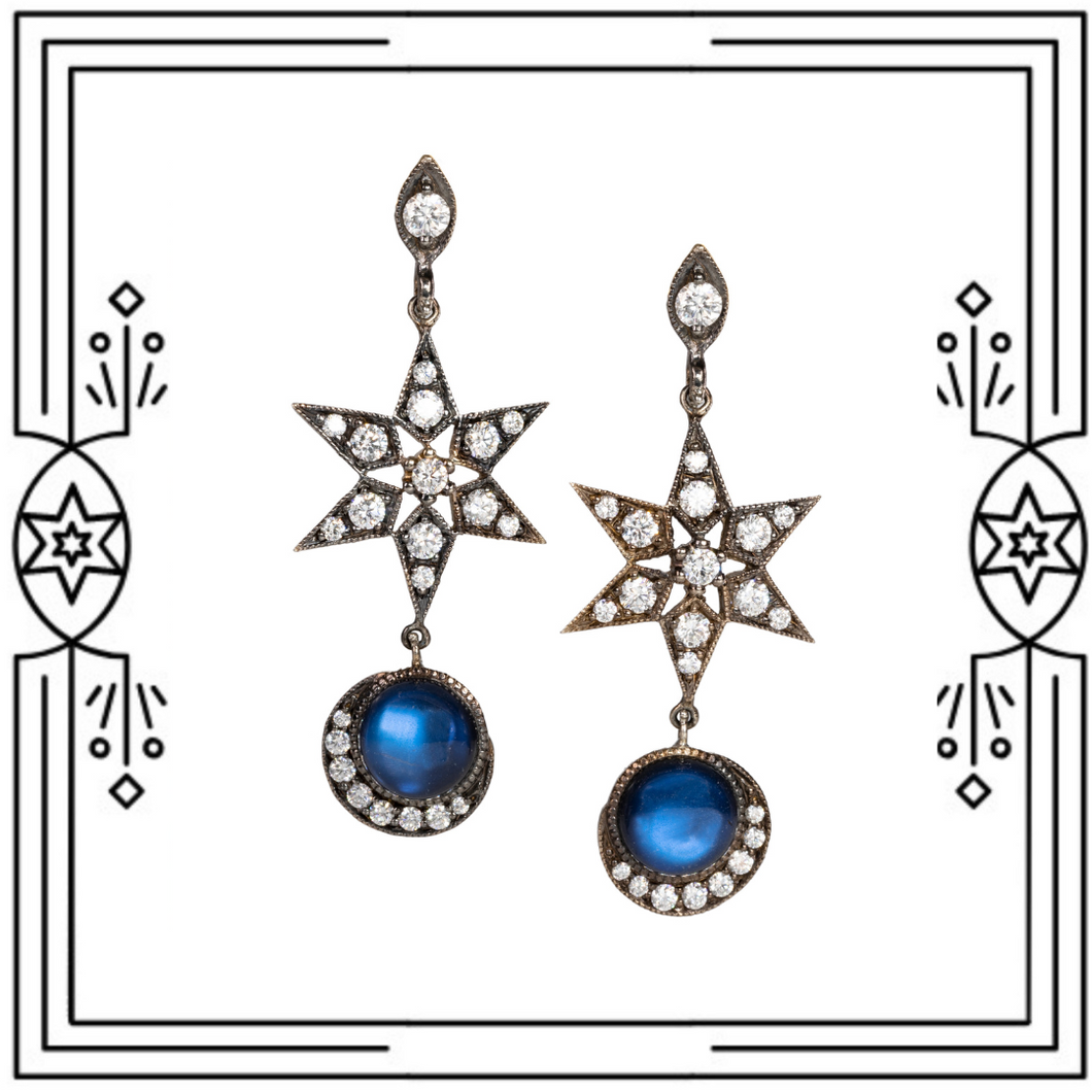 BLUE MOON CELESTIAL EARRINGS