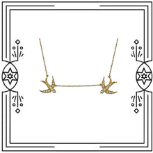 Load image into Gallery viewer, FLYING SWALLOWS DIAMOND NECKLACE (pre-order)
